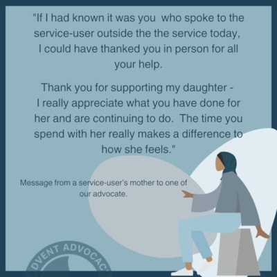 Testimonial from a service user's mother